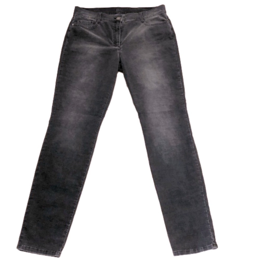 NWOT Brax Shakira Free to Move Grey Corduroy Straight Leg Pants Sz 32 Waist 32